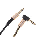 3.5mm Male to Male Stereo Cable Universal Aux Cord Auxiliary/Aux Coiled Stereo Audio Cable for Car Smartphone Tablets Headset PC Laptop Speaker MP3 Players(Black)
