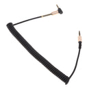 3.5mm Male to Male Stereo Cable Universal Aux Cord Auxiliary/Aux Coiled Stereo Audio Cable for Car Smartphone Tablets Headset PC Laptop Speaker MP3 Players(Black)