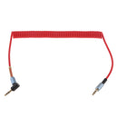 3.5mm Male to Male Stereo Cable Universal Aux Cord Auxiliary/Aux Coiled Stereo Audio Cable for Car Smartphone Tablets Headset PC Laptop Speaker MP3 Players Red