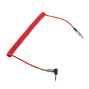 3.5mm Male to Male Stereo Cable Universal Aux Cord Auxiliary/Aux Coiled Stereo Audio Cable for Car Smartphone Tablets Headset PC Laptop Speaker MP3 Players Red