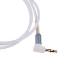 3.5mm Male to Female Extension Stereo Audio Extension Cable Adapter, 90 Degree Right Angle Aux Cable White