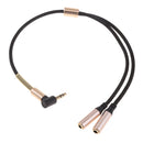 3.5mm Extension Audio Male to 2 Female Aux Cable for Headphones, Earphones, and Speakers Mp3 Player