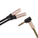 3.5mm Extension Audio Male to 2 Female Aux Cable for Headphones, Earphones, and Speakers Mp3 Player
