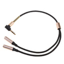 3.5mm Extension Audio Male to 2 Female Aux Cable for Headphones, Earphones, and Speakers Mp3 Player