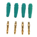 4x Metal Banana Plugs Audio Cable Adapter Connector Speaker Plug Jack TV Audio Speaker Cable Adapter Green