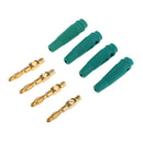 4x Metal Banana Plugs Audio Cable Adapter Connector Speaker Plug Jack TV Audio Speaker Cable Adapter Green