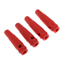4Pcs 5mm Video Audio Speaker Cable Wire Banana Plugs Connectors Jacks with Insulation Cover -red