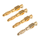 4Pcs 5mm Video Audio Speaker Cable Wire Banana Plugs Connectors Jacks with Insulation Cover -red