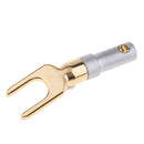 High quality Y Plug 45 Degree Spade Connector for speaker wire DIY Black