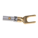 High quality Y Plug 45 Degree Spade Connector for speaker wire DIY Black