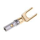 High quality Y Plug 45 Degree Spade Connector for speaker wire DIY Black