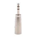 XLR Male to 1/4" 6.35mm Male Jack Socket Audio Adapter Gender Changer Coupler Silver