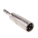 XLR Male to 1/4" 6.35mm Male Jack Socket Audio Adapter Gender Changer Coupler Silver
