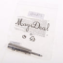 XLR Female to 1/4'' 6.35mm Male Jack Socket Audio Adapter Gender Changer Coupler Silver
