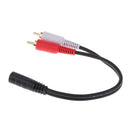 3.5mm Female to 2RCA Male Stereo Audio Cable Gold Plated for Smartphones, MP3, Tablets, Speakers,Home Theater,HDTV 0.2m