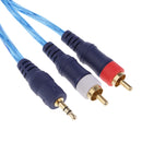3.5mm to 2RCA Audio Auxiliary Stereo Y Splitter Cable 1.5m