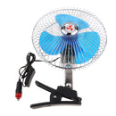 12V 8 inch Car Mini Electric Fan Strong Wind Car Fan Car Air Conditioner Low Noise Portable Auto Air Cooling Fan