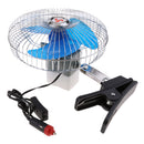 12V 8 inch Car Mini Electric Fan Strong Wind Car Fan Car Air Conditioner Low Noise Portable Auto Air Cooling Fan