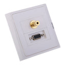VGA Stereo Audio Wall Plate (Gold Plated, 3.5mm)