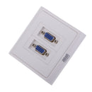 Dual Outlet 15-Pin Female VGA Wall Plate