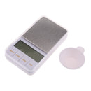 High Accuracy Lcd Mini Electronic Digital Pocket Scale Jewelry Diamond Gold Coin Calibration Weighing Balance Portable 200g/0.01g with Measuring cup White