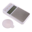 High Accuracy Lcd Mini Electronic Digital Pocket Scale Jewelry Diamond Gold Coin Calibration Weighing Balance Portable 200g/0.01g with Measuring cup White