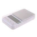 High Accuracy Lcd Mini Electronic Digital Pocket Scale Jewelry Diamond Gold Coin Calibration Weighing Balance Portable 200g/0.01g with Measuring cup White