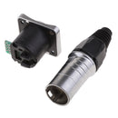RJ45 Waterproof Connector Sockets CAT5 RJ45 Female Ethernet Connector RJ45 Jacks Ethernet Plug Black