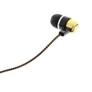 Stereo 3.5mm Fiber Cloth MP3MP4 Wring In-ear Earphone Headphone Headset Gold
