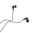 Stereo 3.5mm Fiber Cloth MP3MP4 Wring In-ear Earphone Headphone Headset Blue