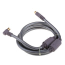 90 Degree TV 9.5mm Coaxial Cable Aerial Male To Male RF Antenna Cable Gray