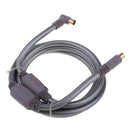 90 Degree TV 9.5mm Coaxial Cable Aerial Male To Male RF Antenna Cable Gray