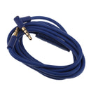 Replacement Audio Cable Cord Wire with In-line Microphone and Control for Beats by Dr Dre Headphones Solo/Studio/Pro/Detox/Wireless/Mixr/Executive/Pill Blue