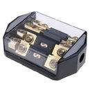 Universal 100A 4 Way Car Audio Fuse Block Distribution Holder Gold Plate