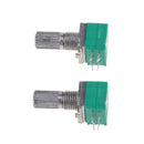 5 Piece Dual Linear B Type 50K Ohm 6 mm Knurled Shaft Rotary Potentiometer, 0.37" Width, 0.59" Length