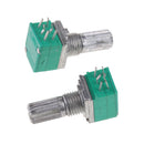 5 Piece Dual Linear B Type 50K Ohm 6 mm Knurled Shaft Rotary Potentiometer, 0.37" Width, 0.59" Length