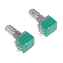 5 Piece Dual Linear B Type 50K Ohm 6 mm Knurled Shaft Rotary Potentiometer, 0.37" Width, 0.59" Length