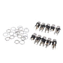 10 pieces 5.5x2.5mm DC Power Jack Socket Jack Plug Panel Mount Adapter
