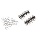 10 pieces Round 2.1mmx5.5mm Panel Chassis Mount Female DC Connector Jack Plug