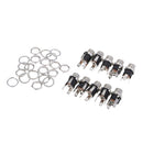 10 pieces Round 2.1mmx5.5mm Panel Chassis Mount Female DC Connector Jack Plug