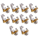10-Pack 1/4"Inch Jacks 6.35mm Microphone Mono TS Socket Female Connector Panel Mount for Electric Guitar Audio