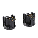 2pcs 3pin XLR Male Socket Mount Audio MIC Connector Gold Bend Pin Accessories