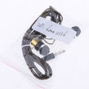 3.5mm In Ear Earphone Metal Braided Noise Isolating Subwoofer Earphone Gold