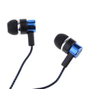 In-Ear Earphones Stereo Headphones with Microphone 3.5mm Earbuds for Iphone/IPod/IPad/Samsung Galaxy and Android Compatible Black Blue