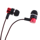 In-Ear Earphones Stereo Headphones with Microphone 3.5mm Earbuds for Iphone/IPod/IPad/Samsung Galaxy and Android Compatible Black Red