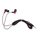In-Ear Earphones Stereo Headphones with Microphone 3.5mm Earbuds for Iphone/IPod/IPad/Samsung Galaxy and Android Compatible Black Red