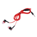 3.5mm In Ear Earphone Subwoofer Headset(Red)