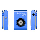 Premium Mp3 Music Player Waterproof FM Radio 4GB with Clip and Earphone for MP4 OGG ACELP Blue
