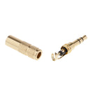 3.5mm 1/8'' TRRS 3 Pole Male Plug A/V Solder Gold Plated Connector Gold