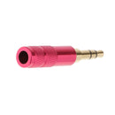 3.5mm 1/8'' TRRS 3 Pole Male Plug A/V Solder Gold Plated Connector Red